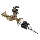 Hohopeti Hahn-weinverschluss Aus Metall Weinstopper Vakuumflaschenstopper Weinflaschenverschließer Weinsparer Dekorativer Weinstopfen Golden