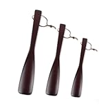 Gatuida Roter Schuhlöffel mit Langem Griff aus Echtem Holz Langlebig und Leicht Ergonomisch für Senioren Männer Frauen Schwangerschaft für Zuhause Büro und Reisen Praktischer