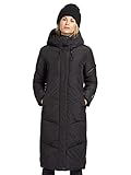 khujo Sonje Damen Mantel Polarmantel Oversized Coat Jacke (black, L)
