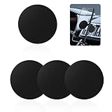 4 Stück Metallplatte Metallplättchen Selbstklebend Set mit Kleber für Magnet kfz Handyhalter fürs Auto Sehr Dünn Metallplatten für Handy und Tablet, Schwarz Rechteckige Runden