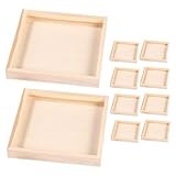 Ipetboom 10Stücke Holztabletts für Puzzle Sortierung Puzzle Organizer Kompaktes Design für Aufbewahrung und Vielseitig Einsetzbar für