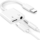 Kopfhörer Adapter und Laden 2-in-1,USB C Kopfhörer Adapter und Laden für Phone 15,Samsung S Serie, lpad Pro und Pixel 7,Kopfhörer Jack Adapter Kompatibilität mit 3.5mm,für Musikgenuss Unterwegs