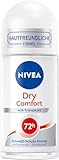 NIVEA Dry Comfort Deo Roll-On (50 ml), zuverlässiges Anti-Transpirant mit Mineralien für ein trockenes Hautgefühl, mit 72h Schutz und Schweiß-Schutz-Formel