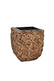 Vivanno Pflanzkübel Blumenkübel Pflanzgefäß Wasserhyazinthe Natur WILD - 30 x 25 x 25 cm