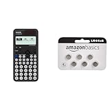 Casio FX-810DE CW ClassWiz technisch-wissenschaftlicher Rechner & Amazon Basics – LR44 Alkaline-Knopfzelle, 6 stück