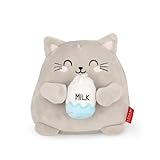 Legami - Super Soft Plush Plüsch, Kitty Thema, Mini Größe, mit personalisierbarer ID Karte, Steht alleine, 14x15x12 cm, Grey