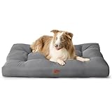 BEDSURE Hundekissen große Hunde waschbar - 111x89cm hundematratze XXL für große, mittelgroße Hunde Outdoor gepolstert Hundematte grau in 10cm Höhe, groß XL Hundebett für Haustiere