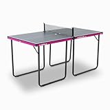 JOOLA Midsize X – kompakte Tischtennisplatte für drinnen,platzsparend, klappbar, mit Netz,152 x 76 cm
