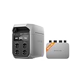 EcoFlow PowerStream Balkonkraftwerk, 0% VAT WLAN Mikrowechselrichter 800W, Delta 3 Plus tragbare Powerstation, Energieverbrauchssteuerung, App-Steuerung