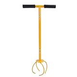 Sorandy Gartenkralle Handfräse, Drehfräse, Manueller Grubber, Edelstahl-Bodenlockerer, Rasenbelüfter mit Ergonomischem Griff für Gartenbeet, Pflanzkasten, Blumenbeete