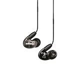 Shure AONIC 4 verdrahtete Sound-Isolierende Ohrhörer, Dual-Triver-Hybrid, In-Ear-Passform, abnehmbares Kabel, kompatibel mit Apple & Android-Geräten-Schwarz