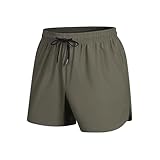 Generisch Kurze Hosen Herren Freizeithose Sporthose Einfarbig Sommer Hose Kurz Männer Bermuda Cargohose Elastische Taille Atmungsaktiv Mode Angebote des Tages Heute Armeegrün XXL
