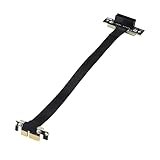 10Gtek PCI-e 3.0 Riser Kabel, X1 to X1, M to F, 90° to 90°, PCIe Extender Jumper for Graphics, Cable Length 20cm, P311MF5520