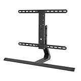 Hama Fernsehständer höhenverstellbar, neigbar (TV-Standfuß universal für 32-65 Zoll Fernseher, bis 40 kg, TV-Halterung schwenkbar, schmaler Tischständer, VESA bis 600x400) schwarz