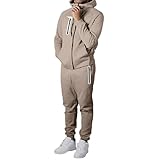 Herren-Kapuzenpullover-Trainingsanzug, Baumwoll-Kapuzenpullover, athletisches Herren-Kapuzen-Set, schlichtes Kapuzenpullover-Set, schlichtes Herren-Sweatshirt und Jogger-Set, einfarbiges Trainingsset