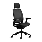 Steelcase Series 2 Ergonomischer Bürostuhl mit LiveBack Lumbalstütze, 4D-Armlehnen, anpassbarer Kopfstütze Onyx Schwarz, 72 x 64 x 127