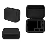 Reflex Camera Kleine Hartschalen-Tragetasche für GoPro Hero 13/12/11/10/9/8/7/6 – EVA-Schutztasche mit Schaumstoffeinlage für Action-Kamera-Zubehör – kompakter Organizer (schwarz)