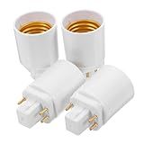 DEARMAMY 4 Stück Lampensockel Adapter zu Konverter Kurzversion Kompakt Sicher für LED Halogen Leuchten Geeignet für Enge Einbauräume