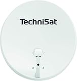 TechniSat TECHNITENNE 60 Satelliten-Schüssel für 2 Teilnehmer (60 cm digital Sat Anlage, Komplettset aus Antenne mit Masthalterung und Universal-Twin-LNB) lichtgrau