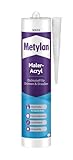 Metylan Maler-Acryl Wand & Decke, für innen und außen, für bewegungsarme Fugen, einfache Handhabung, überstreichbar, Weiß, 1x300ml
