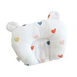 Babykissen Plagiozephalie Gegen Plattkopf, Babyissen,Kindkissen Zu Flathead Babykissen,0-12 Monate,hilft EIN Plattkopfsyndrom vorzubeugen und zu behandeln,Reisekissen, Babyerwagen, (White, 20x25cm)
