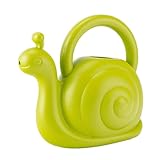 Gießkannen 1,5L Kinder Plastik Gießkanne Hausgarten Gießkanne Kreativer Tier-Gießtopf Schnecken Giesskanne Niedlicher Plastik Gießkessel für Blumen Pflanzen Sukkulenten (Grün)