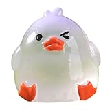 Harz-Enten – winziger Enten-Anhänger aus Kunstharz, glitzernde Miniatur-Figuren, kleine Enten, Kunstharz-Gartenenten, Basteln, Ornament, klare Desktop-Dekoration, Enten Ornamente für Fensterbank
