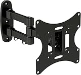 conecto TV Monitor Wandhalterung, neig- und schwenkbare Universalhalterung mit Gelenkarm, max. VESA 200x200 mm, für 17-42 Zoll Bildschirme bis 30 kg, schwarz