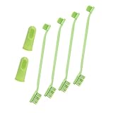 HYTROVE 1Satz Haustier Zahnbürsten für Katzen Teiliges End Zahnbürsten mit Ergonomischem für Mühelose Mundreinigung Effektive Pflege