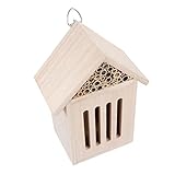 VICASKY Bienenhaus Nistkasten Wildbienen Nisthilfe Insektenhotel Garten Dekoration Originalholz für Bienenschutz und Natürliche Bestäubung