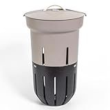Urbalive Beetkomposter für Wurmkompost 12L - Garten unterirdisch Wurmkomposter zum Eingraben - Design Wurm Beetbox Komposter aus Recyceltem Kunststoff, Taupe