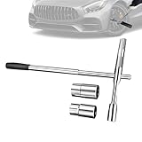 Generisch 4-Fach Radkreuz, Reifenheber Demontageschlüssel, Verlängerter Rutschfester Steckschlüssel Abnehmbares Radwechsel Werkzeug für Reifenwechsel