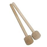 Yardwe 1 Paar Bass Drum Mallet Robuste Trommelstöcke mit Holzgriff und Filzkopf für Percussion Marching Band Konzerte und Leicht und Tragbar für Musiker