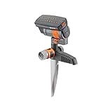 Gardena 18709-81 ZoomMaxx Oszillierender Regner auf Metall-Stufenspieß, grau, orange