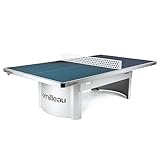 CORNILLEAU Campus 510 - Outdoor Tischtennisplatte - Robuste, Wetterfeste und Stoßfeste Tisch für Garten, Schulen, Parks, Campingplätze - Hervorragender Ballsprung Dank 7 mm Melaminharzplatte - Blau