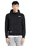 khujo Herren Sweatjacke Albert Print Reißverschluss Kapuze Eingrifftaschen Regular Fit