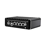 Micro Firewall Appliance, Mini PC, PFSense, Mikrotik, OPNsense, VPN, Router PC, Intel Alder Lake-N 12th Gen N200, RJ36, GPIO, TF Slot, HDMI, DP, 4 x 2.5GbE I226-V, 16G DDR5 RAM, 128G SSD