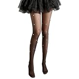 FangBoJie Damen Strumpfhosen mit 3D Bunte Pompons, Clown Strumpfhose Candy Kostüm Zubehör, Bunte Strumpfhosen, Strumpfhose Punkte, Candy Kostüm Damen für Fasching Party