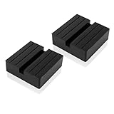 2 Stück Wagenheber Gummiauflage, Gummiklötze 75 mm Wagenheber Adapter Gummiblöcke Aufnahme Jack Pads Universal Gummi Auflage für Hebebühne Wummiauflage Autoteile Dämpfung