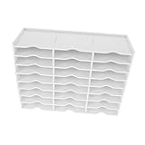 ELAYARD Weißer Desktop Organizer mit Fächern Kunststoff Aufbewahrungsbox für Handy Fernbedienung und Stempelkissen Multifunktionales Büro Ablagefach für Schreibtisch Zuhause und Schule