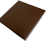 Pflegeleichtes Sitzkissen Stuhlkissen Bankkissen 40 x 40 x 4 cm Kunstlederbezug für Haus und Garten (braun nappaprägung)