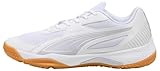 Puma Unisex Solarflash Iii W+Indoor Court Shoe, Puma White Lilac Crush Berry, 39 EU