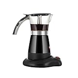 eldom KA50 Espressokocher elektrische Espressomaschine | Kaffeeautomat für 6 Tassen | elektrischer Espressomacher mit Edelstahl Filtereinsätzen | Kaffemaschine für italienischen Espresso | schwarz
