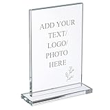 Wanapix | Personalisierte Trophäe mit Name/Text | Graviertem Glas | Personalisierte Trophäe | Inklusive Aufbewahrungsbox |Personalisierbar mit Foto und Text | 12x19 cm