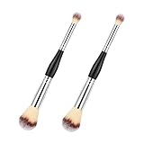 Didiseaon 2St Puderpinsel kosmetikpinsel makeup brushes Schminkbürste leuchtstift muttagsgeschenk Mischpinsel Rougepinsel doppelt doppelseitige Bürste Teintpinsel Aluminiumrohr Black