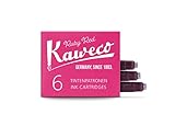 Kaweco Tintenpatronen im 6er-Pack Rubinrot Ruby Red I hochwertige Premium Tinte für Füllhalter mit kurzen Standardpatronen | vegan tierversuchsfrei wasserlöslich