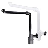 NEIQIUWING Raumsparender Abfluss-Siphon für Waschbecken, 1 1/4 Zoll, drehbarer Ablaufschlauch mit Haarsieb, wasserdichter Silikondichtung, für Badezimmer