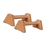 Amagogo 2x Holz Parallettes Grip Handstand Bars Stabile Tragbare Pushup Bars Parallel Barren für Übung Yoga Gym Fitness Ausrüstung