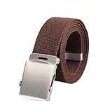 YXADGML Canvas-Gürtel Herren-Canvas-Gürtel for den Außenbereich, verschleißfest, atmungsaktiv, Legierungsschnalle, Unisex-Gürtel, Jugend-Sport-Bund(110cm,Color 01)