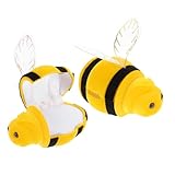 Ipetboom 2Er-Packung Schmuckkästchen Wabendekorationen reise schmuckschatulle Plüsch- Yellow